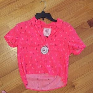 SO Pink Anchor print crop top!